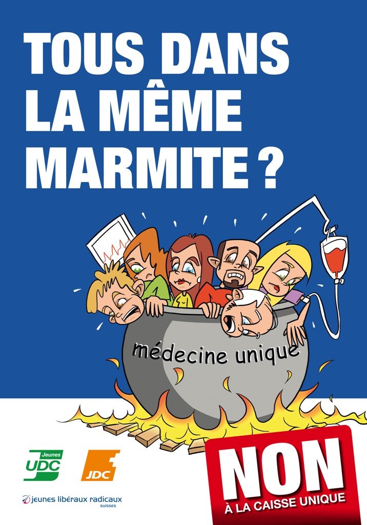 Les jeunes partis disent NON à la caisse publique d’assurance-maladie !
